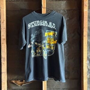 Harley-Davidson Black Tee with Yellow Graphic